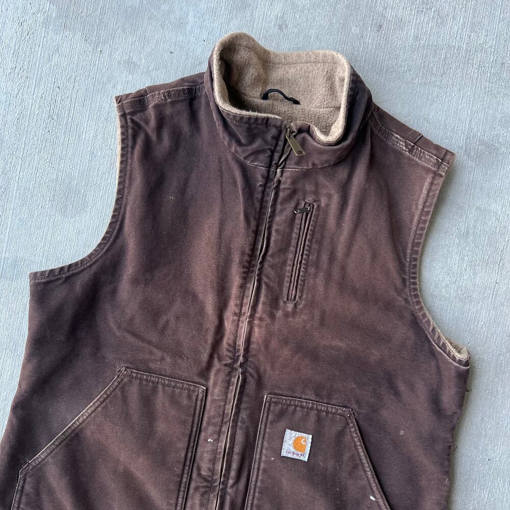Vintage Y2K brown carhartt WOMENS work wear vest - Picture 4 of 8